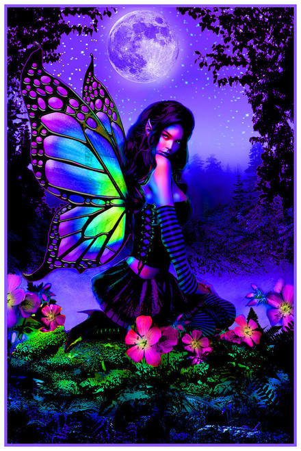 Fairy Garden - Non Flocked Blacklight Poster 24" x 36"