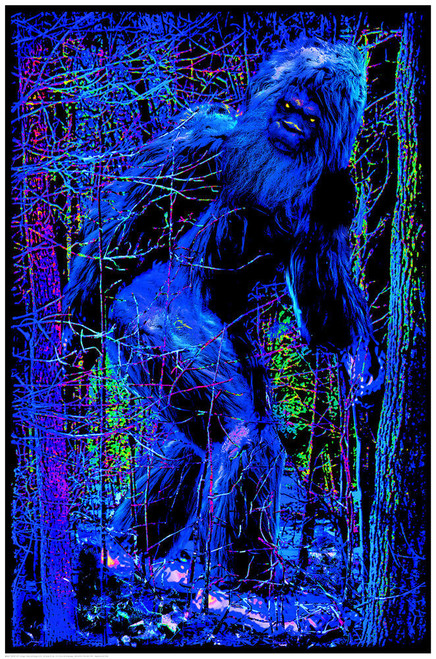 Bigfoot - Non-flocked Blacklight Poster 24" x 36"