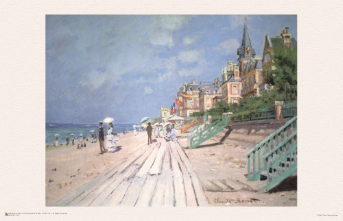 Claude Monet - The Boardwalk at Trouville Poster 17" x 11"