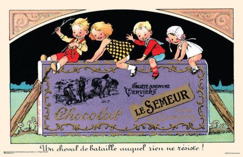 Chocolat Le Semeur - Vintage Ad Mini Poster 17" x 11"