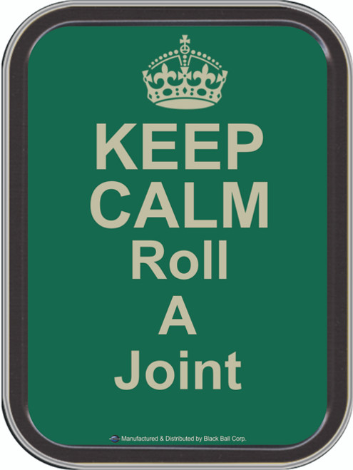 Keep Calm and Roll a Joint Stash Tin Storage Container Image
