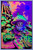 Image under black light of Product Image for Mushroom Man Blacklight Poster