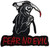 Fear No Evil Embroidered Sew On Patch - 3" X 2.82"