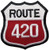 Route 420 Embroidered Sew On Patch - 2 1/4" X 2 1/4" Image