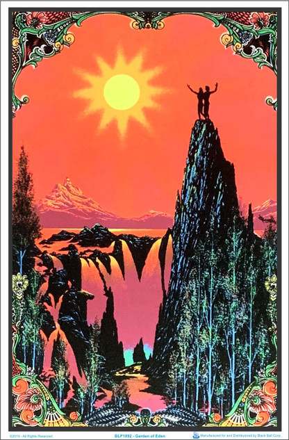 Product Image for Garden of Eden Flocked Black Light Poster Print