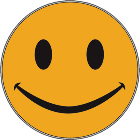 Yellow Smile - Sticker - 2 5/8" Round