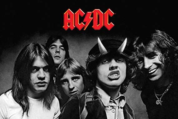 AC/DC Poster Highway to Hell BW (36"x24")