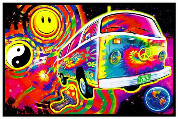 Product Image for Magic Bus Non-Flocked Black Light Poster