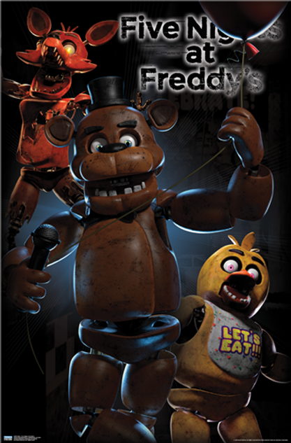 Five Nights at Freddy's Glow in the Dark Poster - 22.375" x 34"