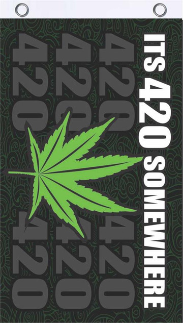 It's 420 Somewhere Fly Flag 3' x 5' Image
