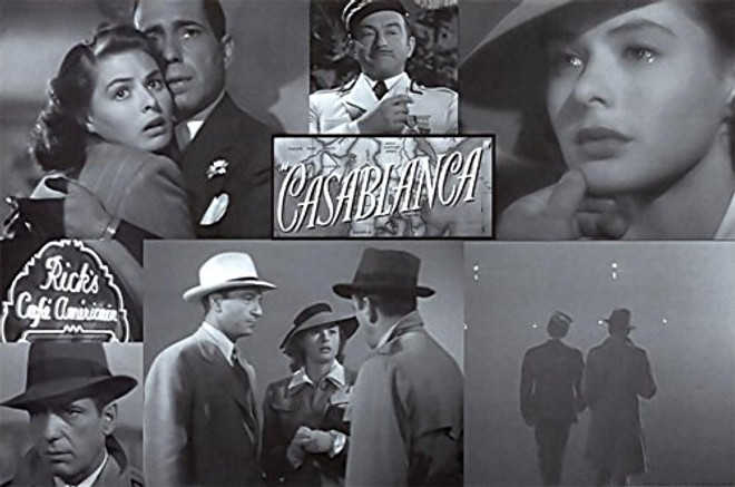 Casablanca Poster Collage Old Movie Art Poster Print 36x24