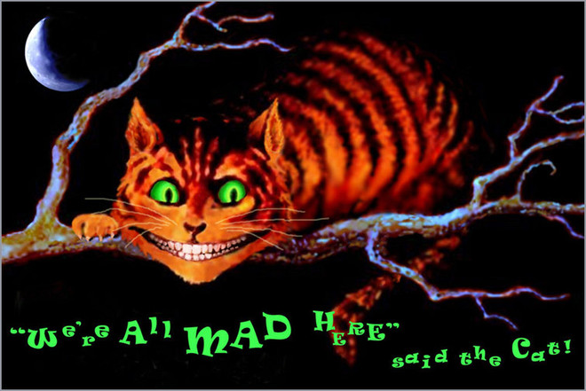 Product Image for We're All Mad Here Non-Flocked Black Light Poster