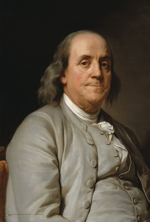 Benjamin Franklin Portrait Mini Poster 12" x 18"