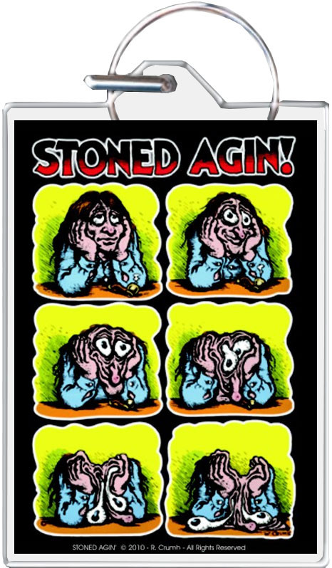 Stoned Agin' by R Crumb Blacklight Poster - Flocked - 23
