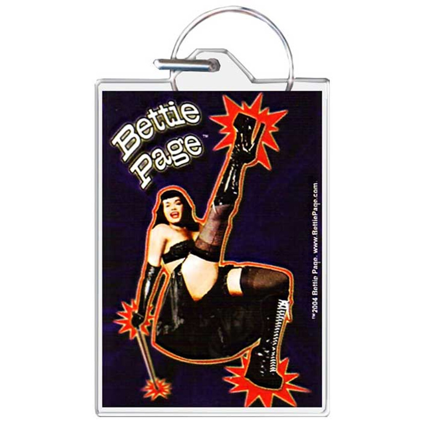 Bettie Page - Satin Keychain - Blacklight.com