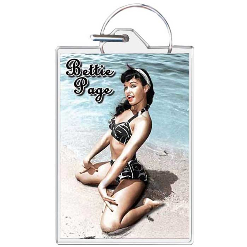 Bettie Page - Satin Keychain - Blacklight.com