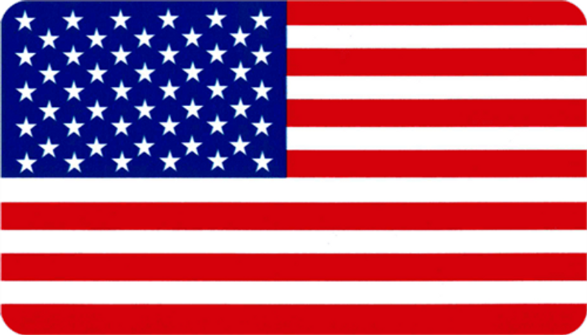 USA American Flag - 4.5" x 6" - Sticker