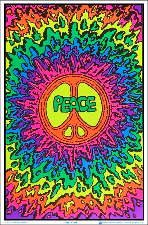 Product Image for Peace Blacklight Poster