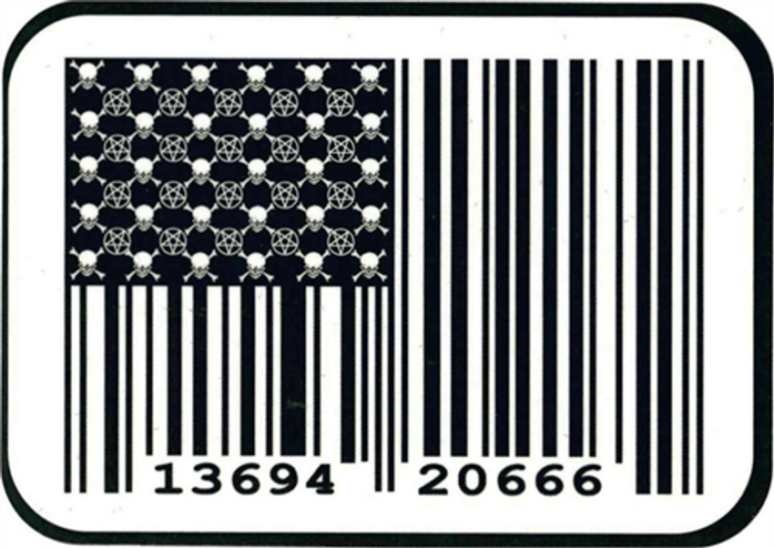 Barcode Flag - Sticker - 2 1/2" X 3 3/4"