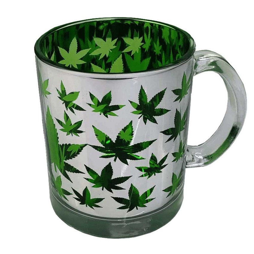 Metallic Glass Coffee Mugs 16oz (Green)