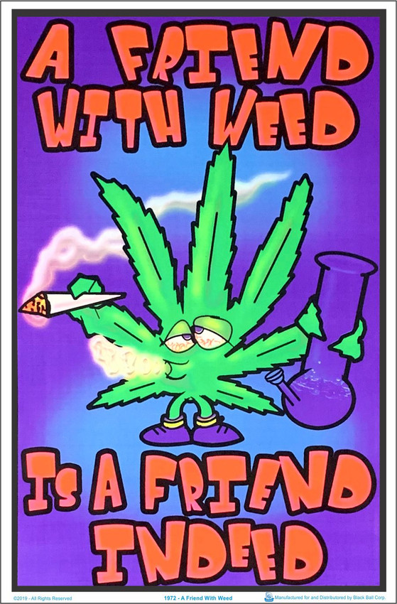 Product Image for A Friend With Weed Is A Friend Indeed Black Light Poster