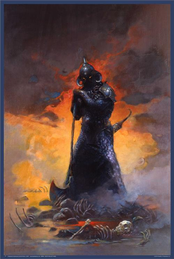 Death Dealer Three By: Frank Frazetta Poster 24in x 36in Image