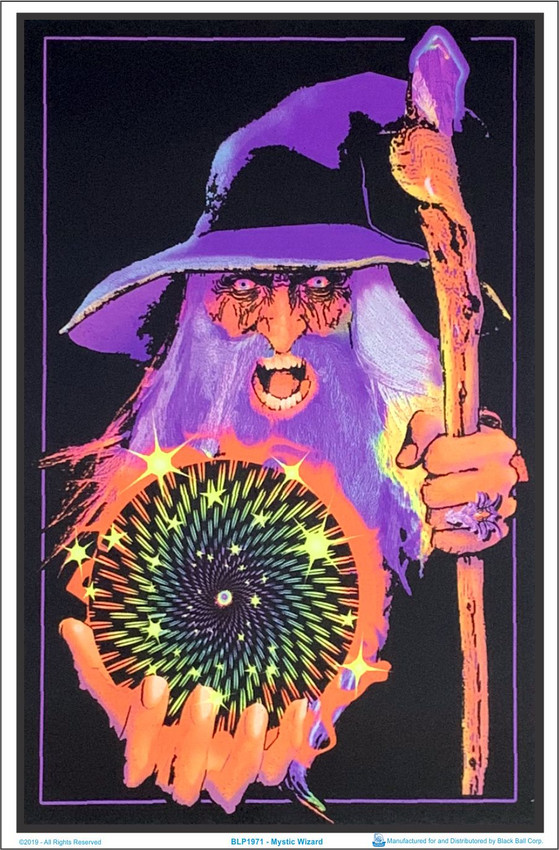 Mystic Wizard Blacklight Poster 23 x 35