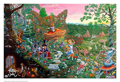 アートポスターNO.5(14478) Alice in Wonderland by Tom Masse 32-by-22-Inch Art Print Poster