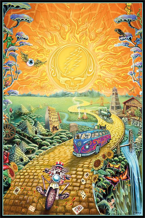 Grateful Dead アートポスター Golden Road Poster 24-by-36 Inches