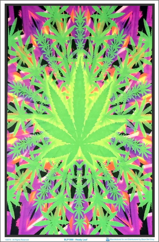 Product Image for Heady Leaf Black Light Poster