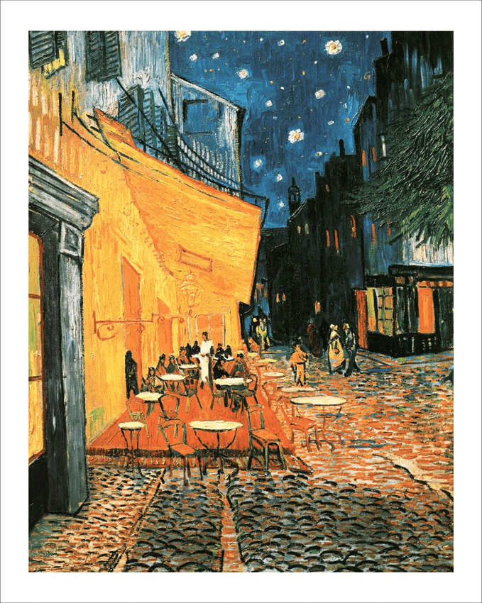 Cafe at Night Mini Poster by Vincent van Gogh Image