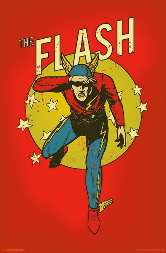 The Flash - Vintage Poster - 22.375"' x 34"' Image
