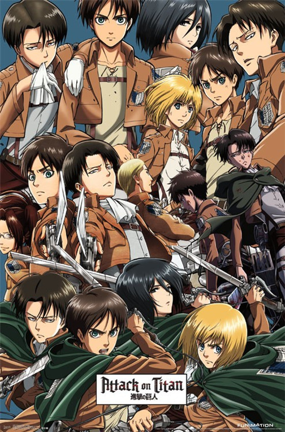 Attack on Titan - Collage Poster - 22.375"' x 34"' Image
