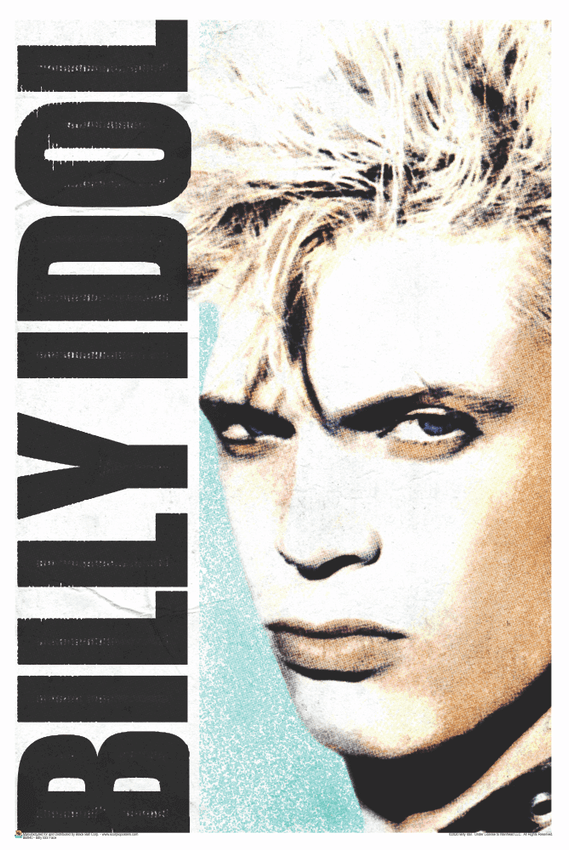 Billy Idol Face Poster 24x36 inches