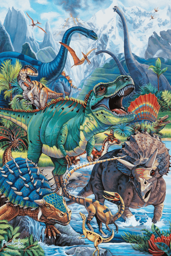 Dinos by Jenny Newland Poster - 24" x 36"