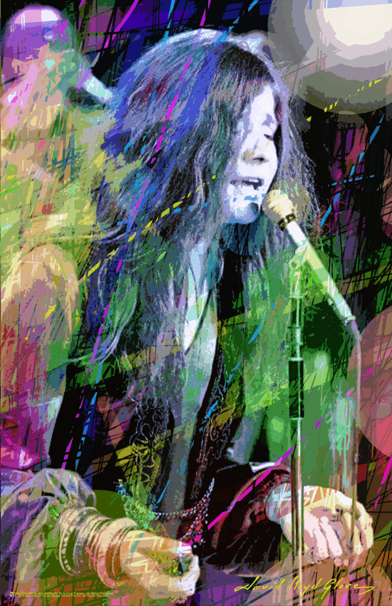 Janis Joplin by David Lloyd Glover Mini Poster- 11" x 17"
