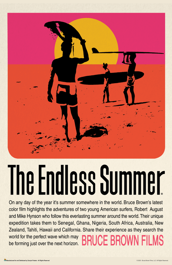 The Endless Summer Retro Movie Mini Poster- 11" x 17"