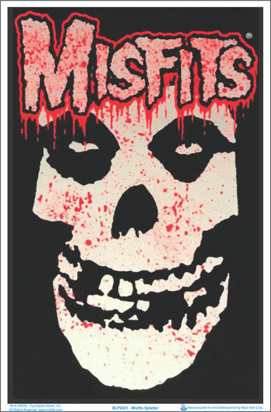 ブラッキー　ポスター Misfits Splatter Blacklight Poster - Flocked