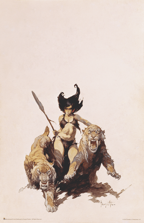 The Huntress by Frank Frazetta Art Print Mini Poster- 11" x 17"