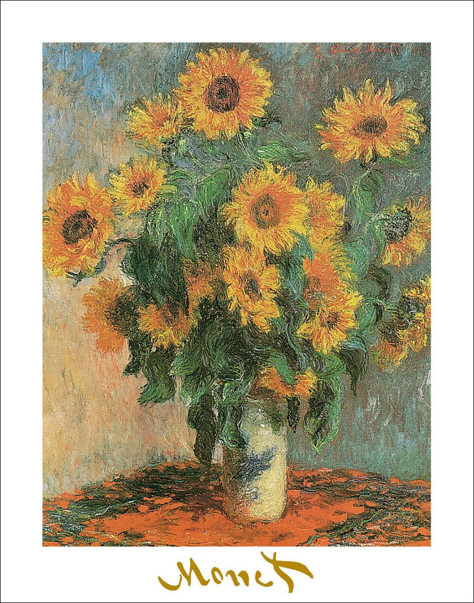Sunflowers by Monet 1881 Poster - 22" x 28"