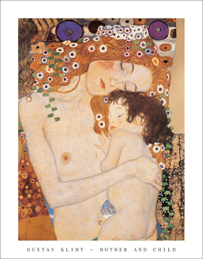 Mother and Child by Gustav Klimt Poster - 22" x 28"