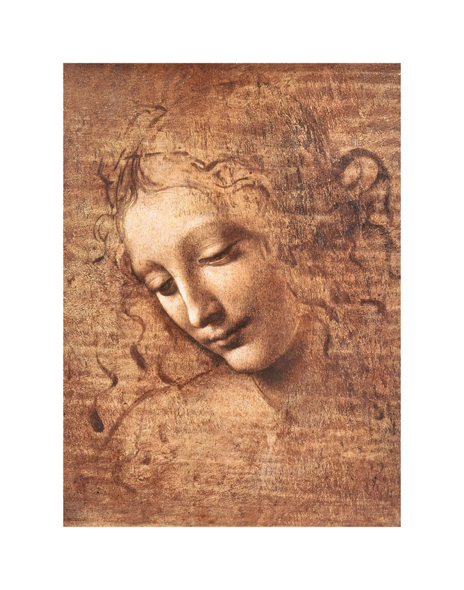 La Scapigliata (Female Head) by Da Vinci Mini Poster - 11" x 14"