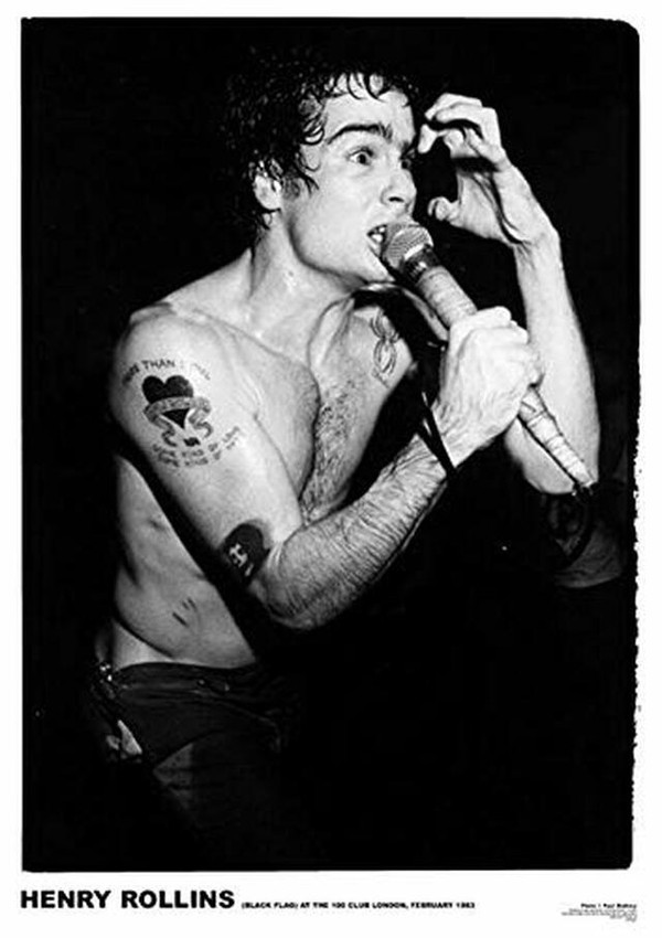 Henry Rollins (Black Flag) The 100 Club London 1983 Music Poster 23.5" x 33"