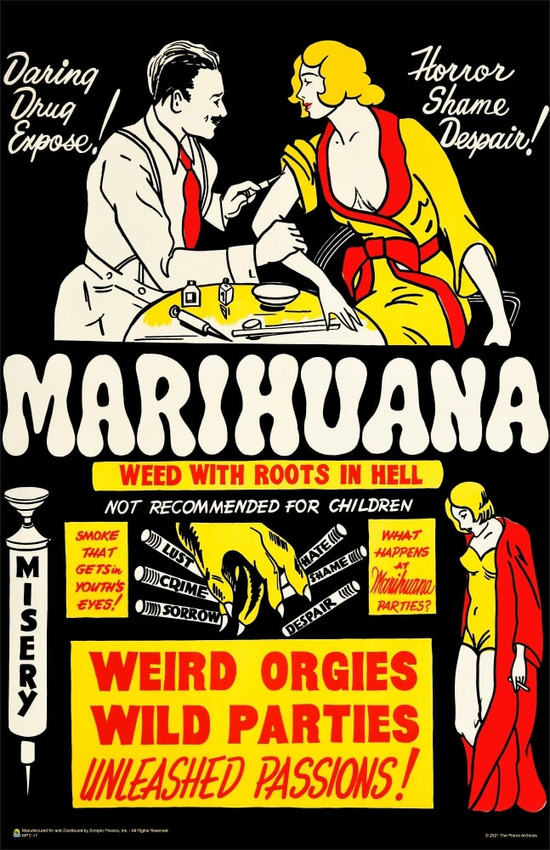 Marihuana - Weed with Roots in Hell Mini Poster 11" x 17"