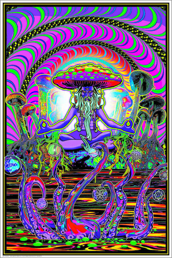 The Shroomer Non-Flocked Blacklight Poster 24" x 36"