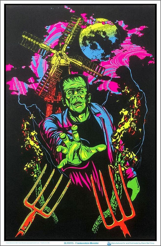 Frankenstein Monster Blacklight Poster 23