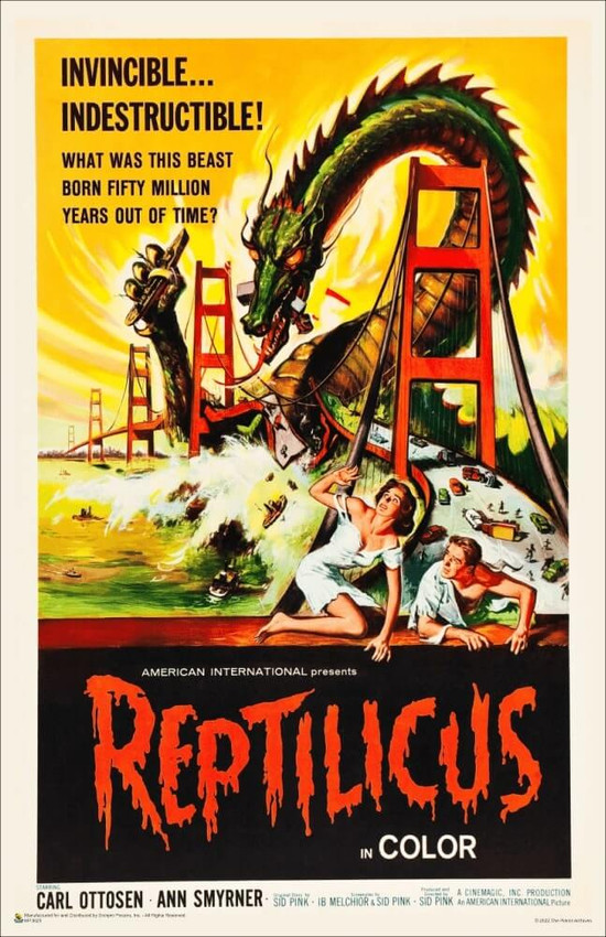 Reptilicus - Vintage Movie Advertisement Mini Poster 11" x 17"