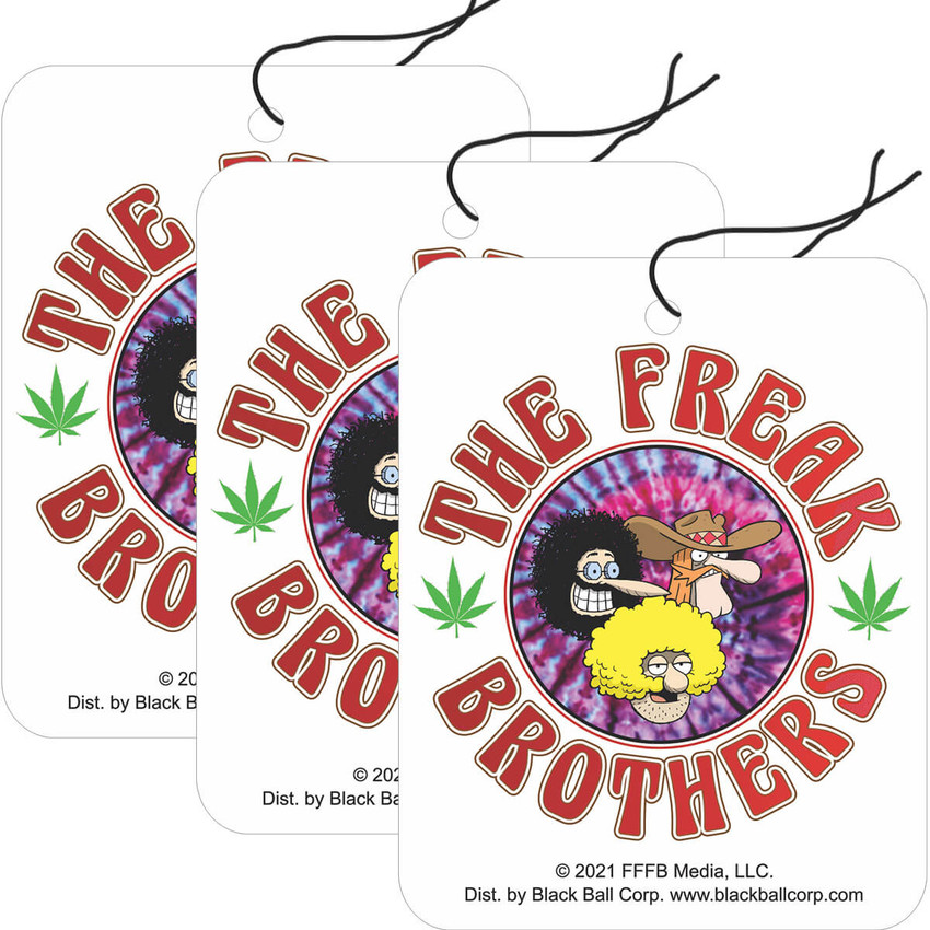 The Freak Brothers - Psychedelic Road Rage Air Freshener - Vanilla Scent - 3 Pack