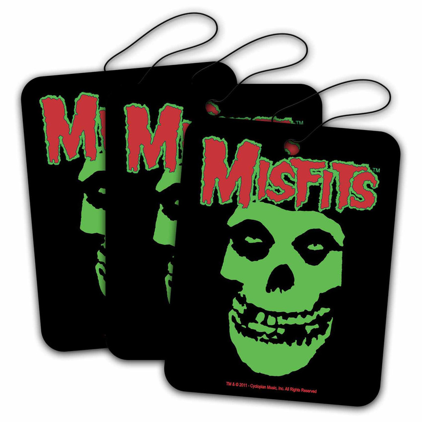 Misfits Classic Fiend Skull Road Rage Auto Air Freshener - Black Magic Fragrance- 3 Pack