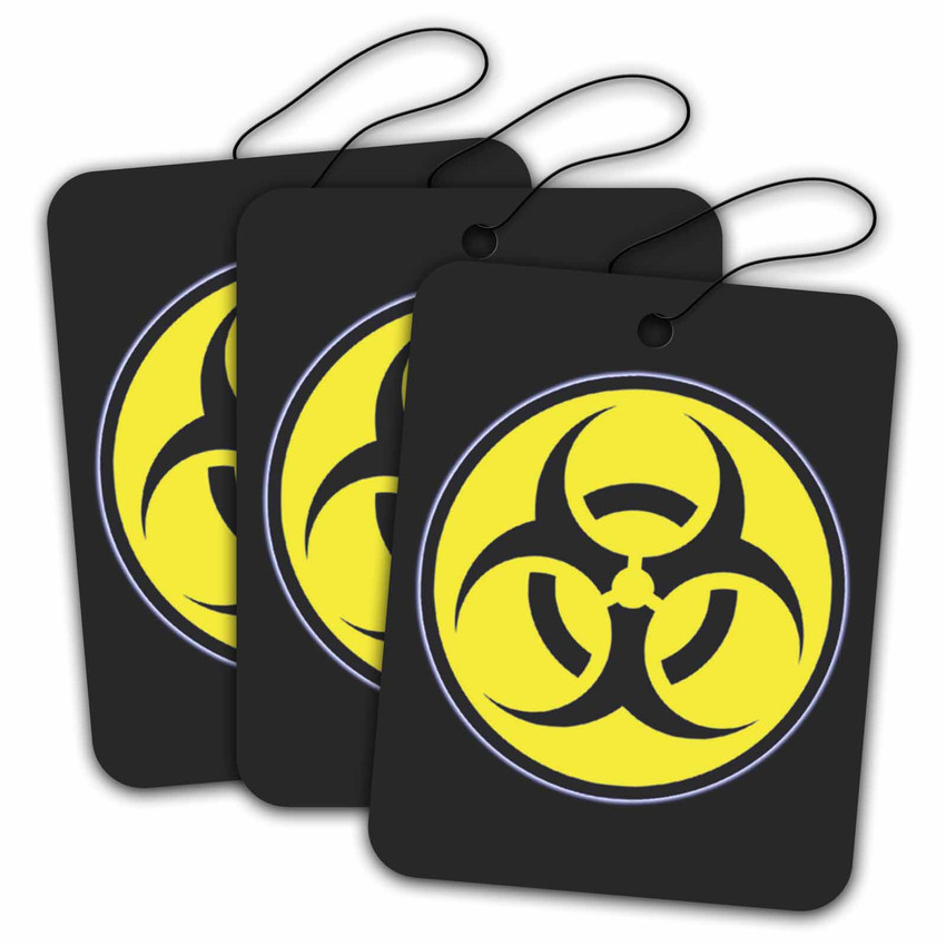 Biohazard Road Rage Auto Air Freshener - Black Magic Fragrance - 3 Pack